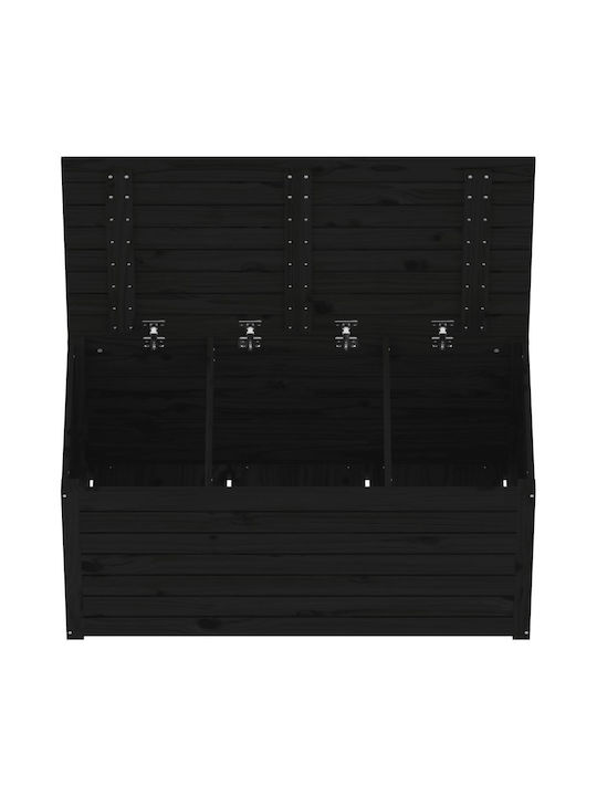 vidaXL Cutie de depozitare pentru exterior Lemn Negru L101xW50.5xH46.5buc