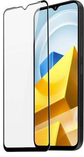9H Full Glue Full Face Tempered Glass Μαύρο (Poco M5)
