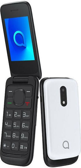 Alcatel 2057D Dual SIM Telefon mobil cu Butoane (Meniu în limba engleză) Alb