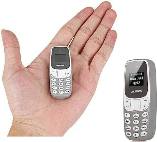 L8STAR BM10 Mini Dual SIM Telefon Mobil cu Butoane Gri