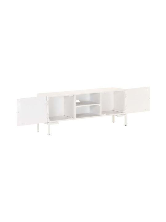 TV Stand from Solid Wood White L115xW30xH46cm