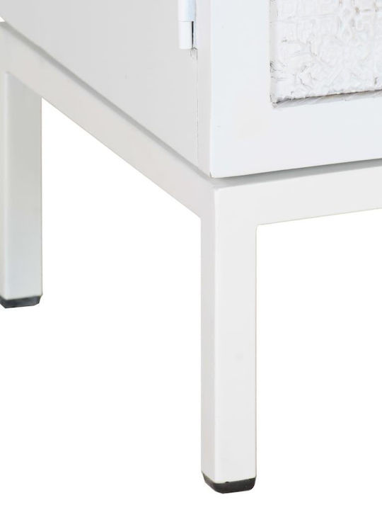 TV Stand from Solid Wood White L115xW30xH46cm