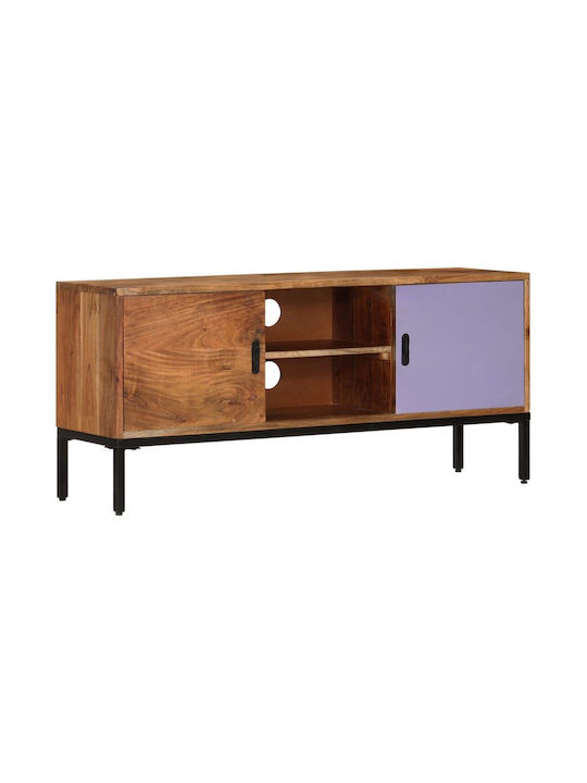 TV Stand from Solid Wood Brown L110xW30xH50cm