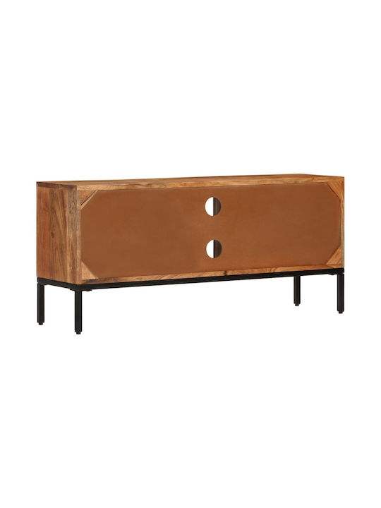 TV Stand from Solid Wood Brown L110xW30xH50cm
