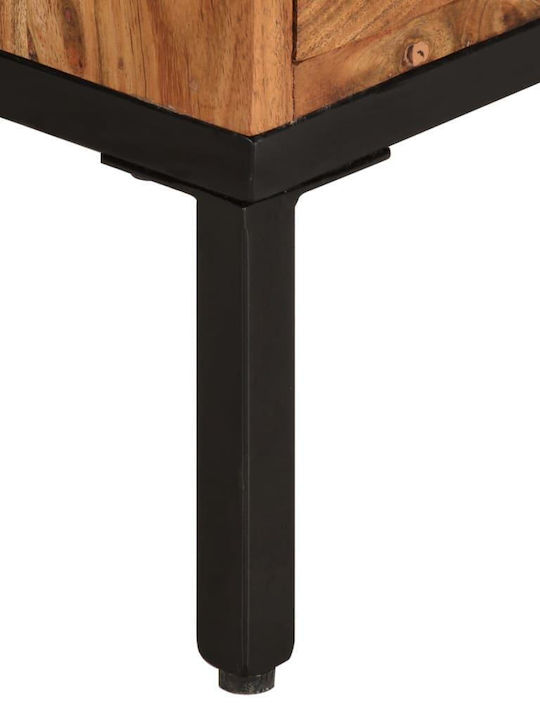 TV Stand from Solid Wood Brown L110xW30xH50cm