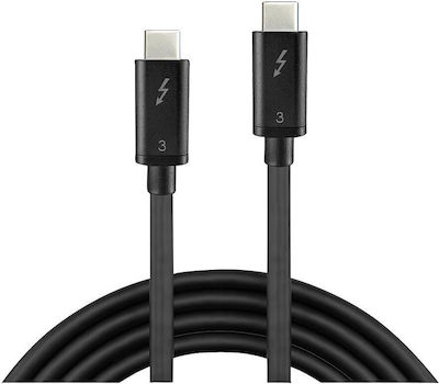 Lindy USB 2.0 Kabel USB-C männlich - Thunderbolt 3 Schwarz 1m (41556)