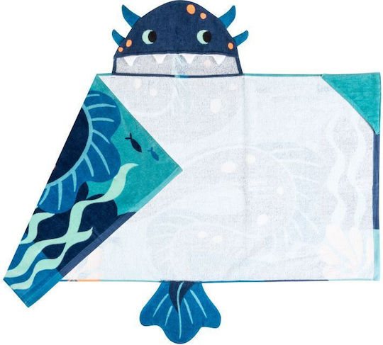 Stephen Joseph Sea Monster Παιδικό Πόντσο Θαλάσσης Μπλε 117 x 60εκ.