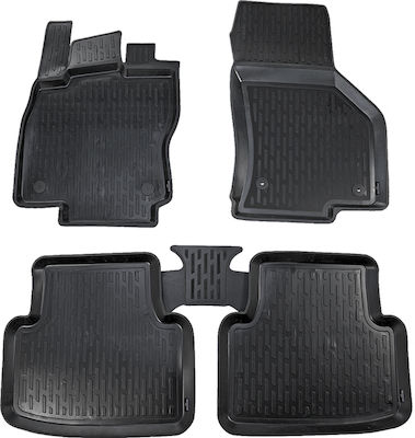 Perflex Set covorase auto fata si spate Tip scut 4buc din Furtun pentru Volkswagen Passat B7 2011-2015 Negru