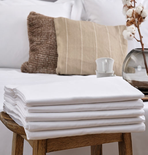 Cokitex Coki Hotel Sheet White King Size 265x280cm 100% Cotton 1pcs