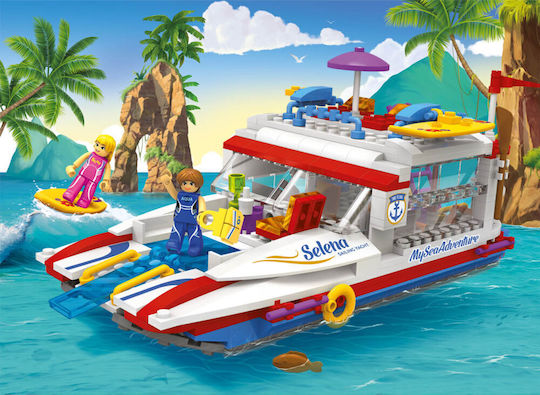 Blocki Building Blocks My Girls Speedboat for 6+ Years 413 Pieces