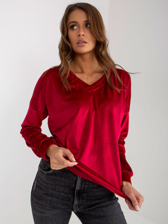 Relevance Women's Blouse Long Sleeve Red