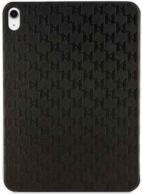 Karl Lagerfeld Saffiano Monogram Choupette Flip Cover Synthetic Leather / Fabric Black (iPad 2022 10.9'') KLFC11SAKHPCK