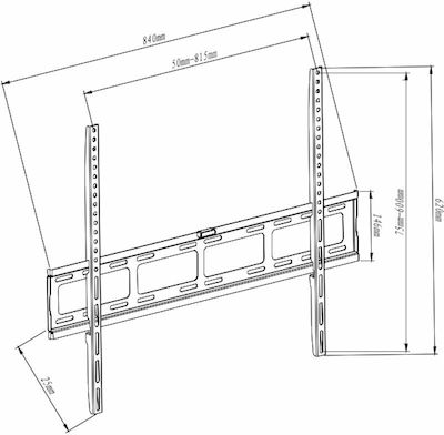 Osio Osma 1384 OSMA-1384 Wandhalterung für Fernseher bis 80" und 60kg