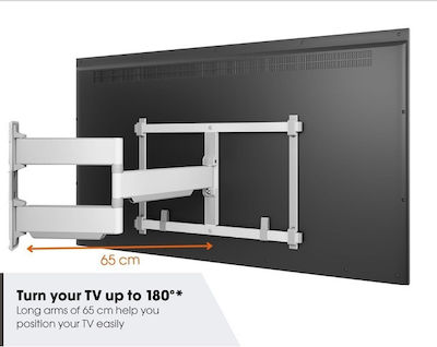Vogel's TVM 5645 Βάση Τηλεόρασης Τοίχου με Βραχίονα έως 77" και 45kg Λευκό