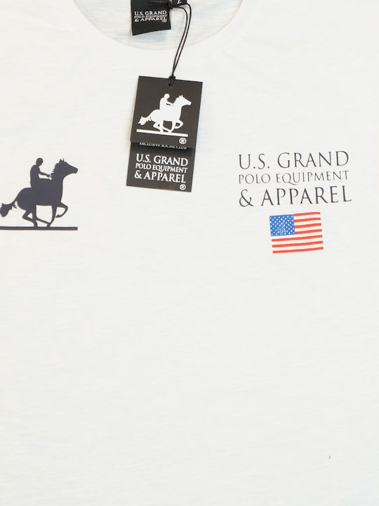 Men's tshirt U.S. GRAND POLO equipment & apparel UST331 WHITE