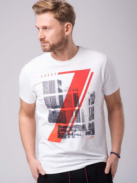 Volcano T-SEVEN Men's Printed T-Shirt - White