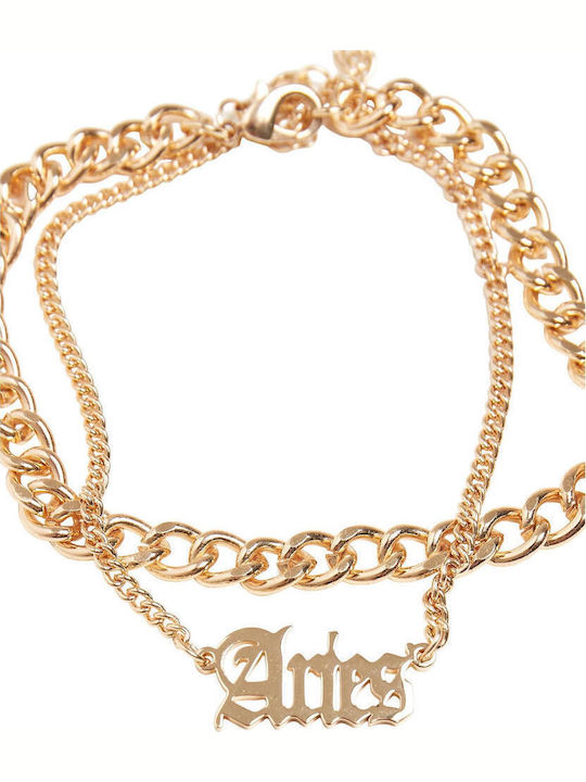 Urban Classics Επιχρυσωμένη Αλυσίδα Ποδιού Aries από Ανοξείδωτο Ατσάλι