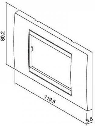 Geyer Switch Frame 3 Positions Horizontal Installation in Silver Color 703050G