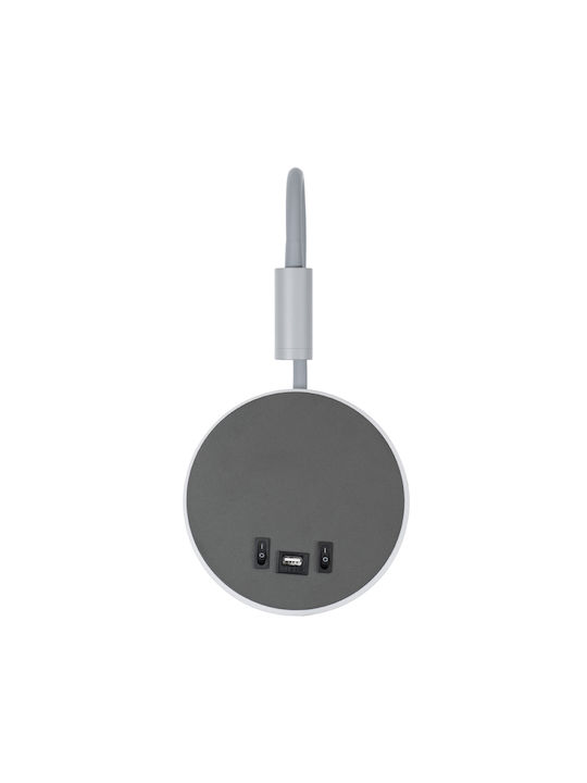 GloboStar Goose Modern Lamp Wall with Integrated LED and Natural White Light Gray 15.5x30.5cm