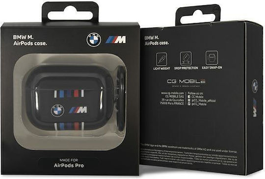 BMW Multiple Colored Lines Hülle Silikon mit Haken in Schwarz Farbe für Apple AirPods Pro