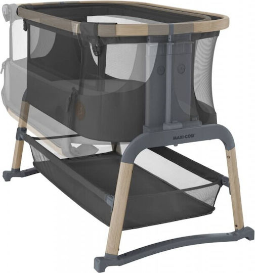 Maxi-Cosi Cradle Iora Air with Mattress, Side Opening, and Wheels Beyond Graphite