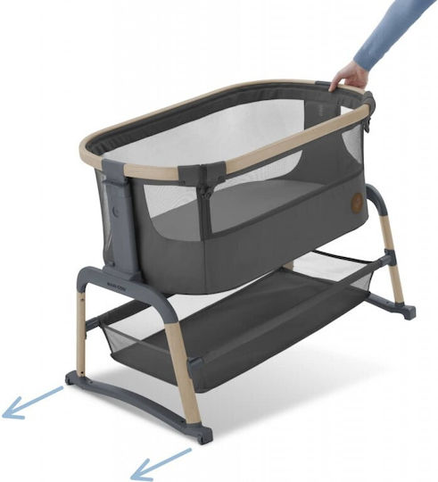 Maxi-Cosi Cradle Iora Air with Mattress, Side Opening, and Wheels Beyond Graphite