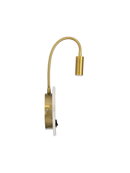 GloboStar Goose Single LED Natural White Spot in Gold Color