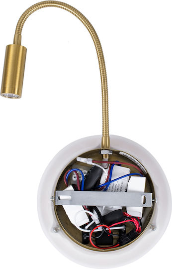 GloboStar Goose Μονό LED Φυσικό Λευκό Σποτ σε Χρυσό Χρώμα
