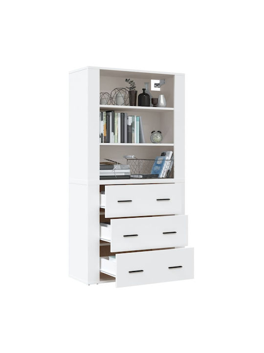 Büroaufbewahrungsschrank Aus Holz Weiß 80x33x70cm