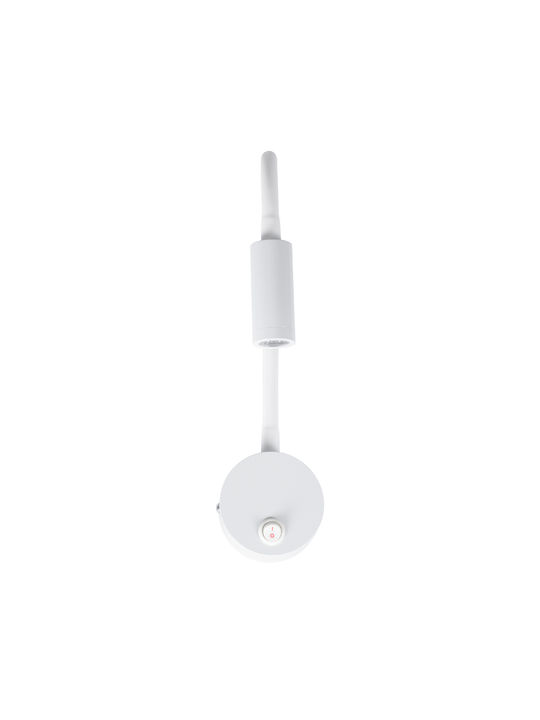 GloboStar Goose Μονό LED Φυσικό Λευκό Σποτ σε Λευκό Χρώμα