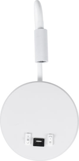 GloboStar Goose Μονό LED Φυσικό Λευκό Σποτ σε Λευκό Χρώμα