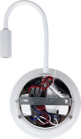 GloboStar Goose Μονό LED Φυσικό Λευκό Σποτ σε Λευκό Χρώμα