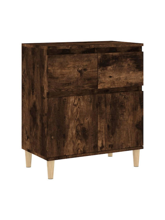 Sideboard Solid Wood with Drawers Καπνιστή Δρυς 60x35x70cm