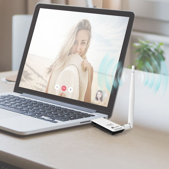 TP-LINK TL-WN722N USB Network Adapter with Wireless Wi-Fi Connection 150Mbps and Detachable Antenna v3.20
