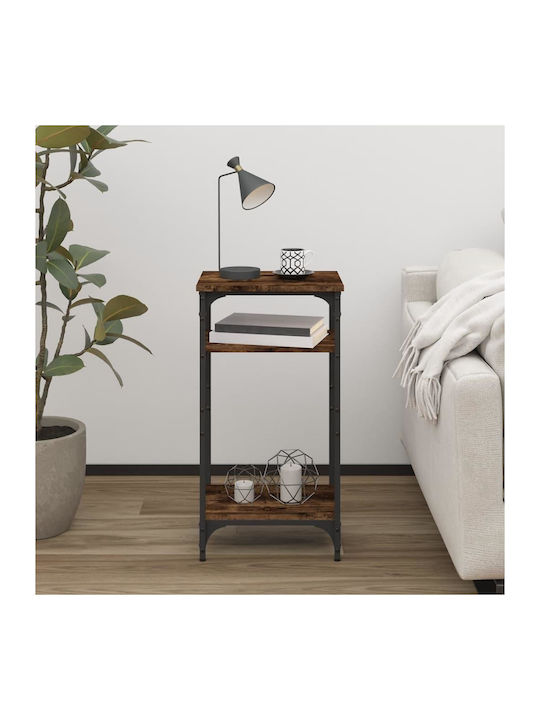 Rectangular Side Table Metal Brown W40xL30xH75cm