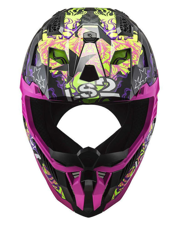 LS2 MX703 X-Force Fireskull Violet Κράνος Μηχανής Motocross DOT / ECE 22.06 1200gr