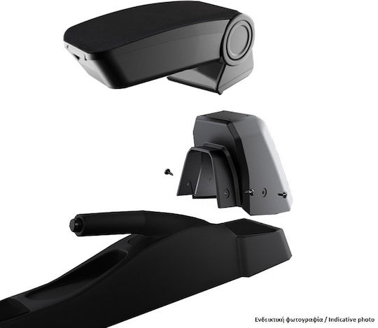 Rati Armster 3 Car Fabric Armrest for Suzuki SX4 S-Cross 2015-2020 Black