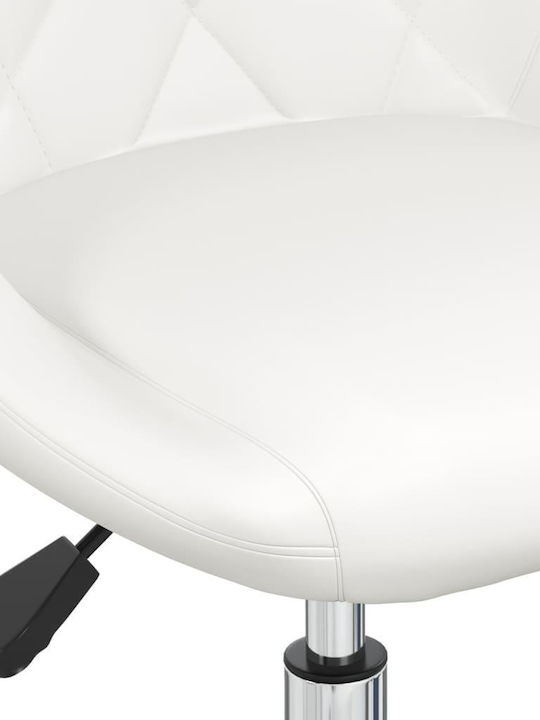 Rotating Chair Visitor with Wheels in White Color 46x44x67cm 4pcs