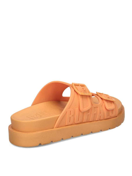 Women's Flat Sandals in Orange Color