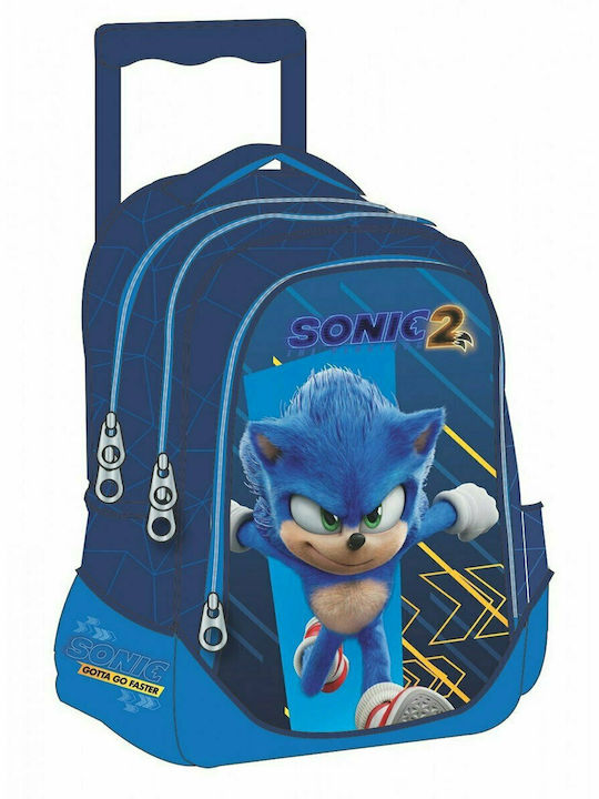 Gim Sonic School Bag Trolley Elementary, Elementary in Blue color