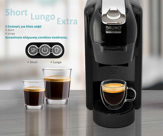 Bruno 3 σε 1 Multi Capsule Pressure 19bar Black