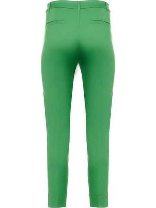 Nicole Women's Fabric Capri Trousers Green