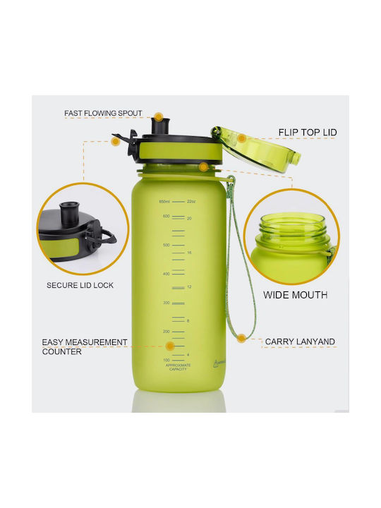 Uzspace Tritan BPA Free Πλαστικό Παγούρι 650ml