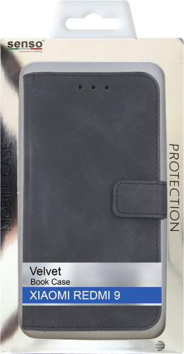Senso Velvet Book Δερματίνης Μαύρο (Redmi 12C)