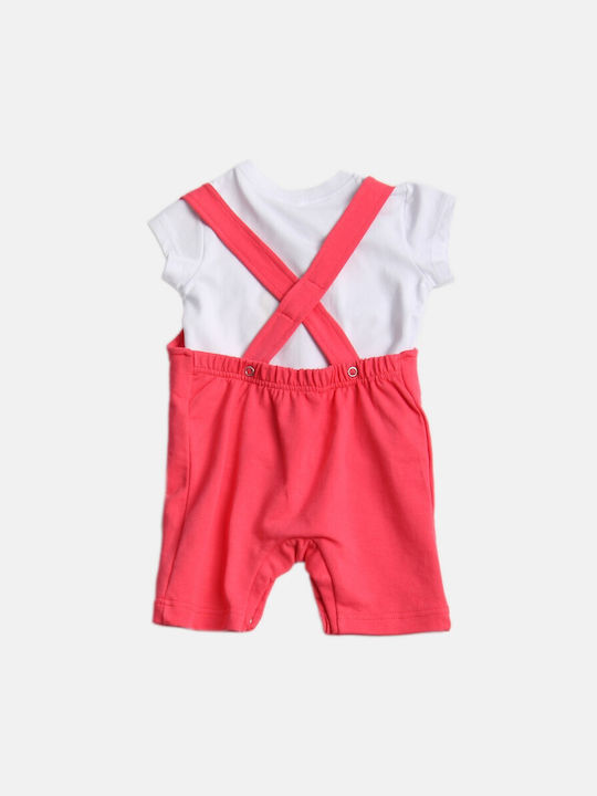 Dreams by Joyce Baby Bodysuit with Shorts Coral 2 Pieces