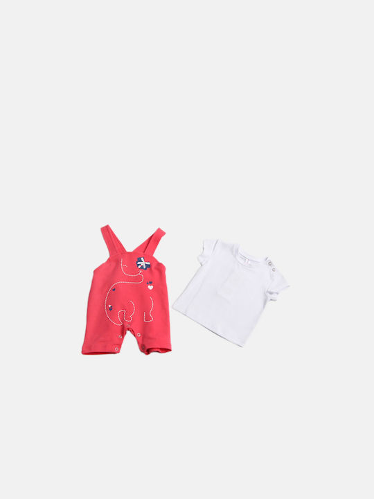 Dreams by Joyce Baby Bodysuit with Shorts Coral 2 Pieces