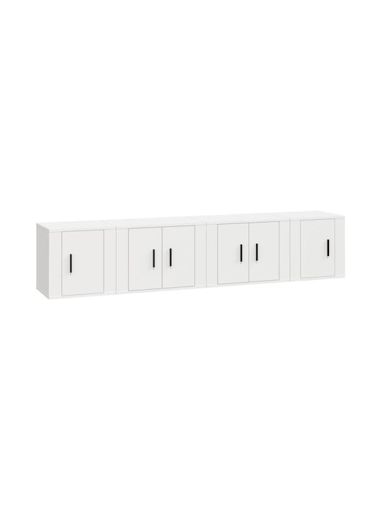 Σετ Particle Board TV Furniture White L57xW34.5xH40cm