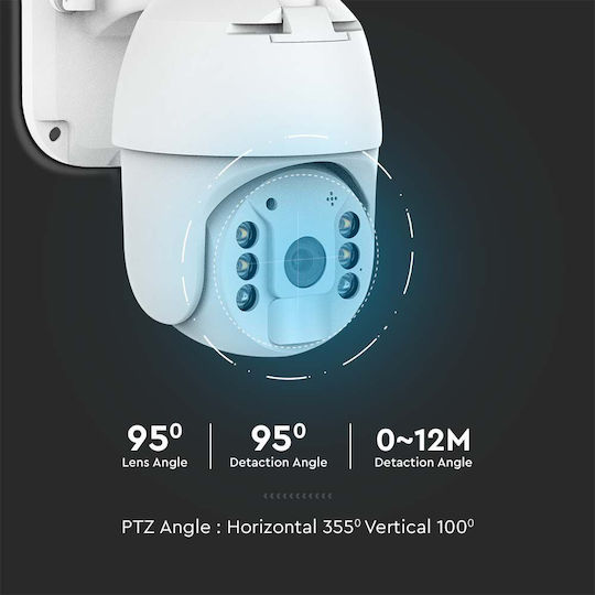 V-TAC 11616 IP Камера за наблюдение 4G Full HD 1080p Водоустойчива с Двупосочна Комуникация и Обектив 3.6мм