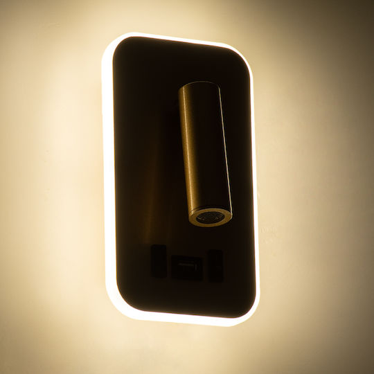 GloboStar LADY-O Single Built-In Led Natural White Spot in Gold Colour