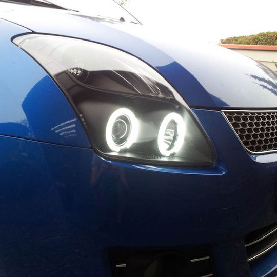 Sonar Μπροστινά Φανάρια Angel Eyes για Suzuki Swift 2005-2010 2τμχ